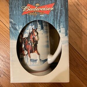 Budweiser Holiday Stein Collection Box - Red and Gold